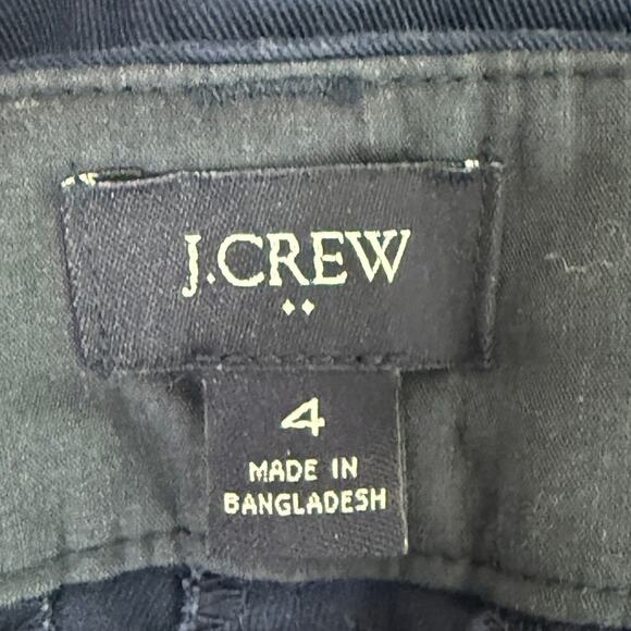 J. Crew Cotton Classic Chino Utility Flat Front Pocket Casual Shorts 4 Navy Blue - Picture 6 of 15